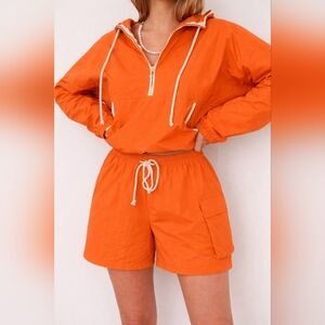 Donni Nylon Cargo Shorts